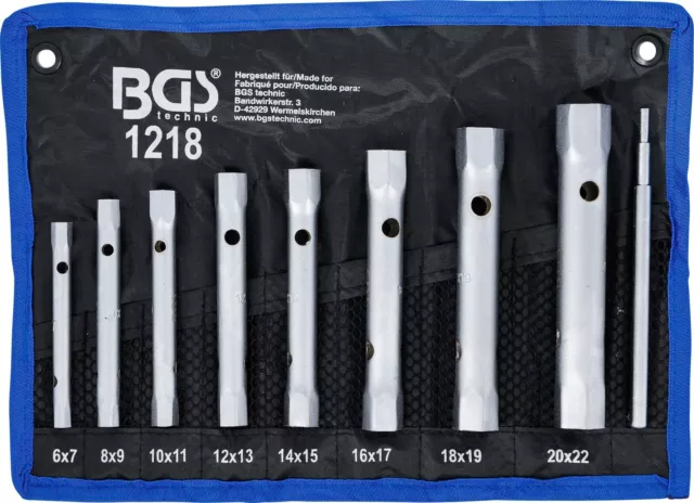 Rohrsteckschlüssel Set / Steckschlüssel Satz 6-22 mm 8-tlg. BGS Rohrschlüssel