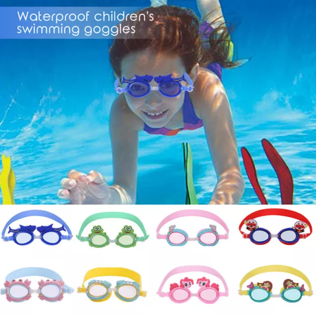 Boys Girls Kids Swimming Goggles Anti-Fog UV Protection Wide Vision Swim Glasses