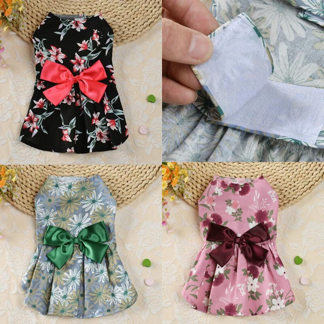 Animali Cane Fiocco Fiore Abito Gonna Per Cucciolo Gatto Principessa Vestiti -