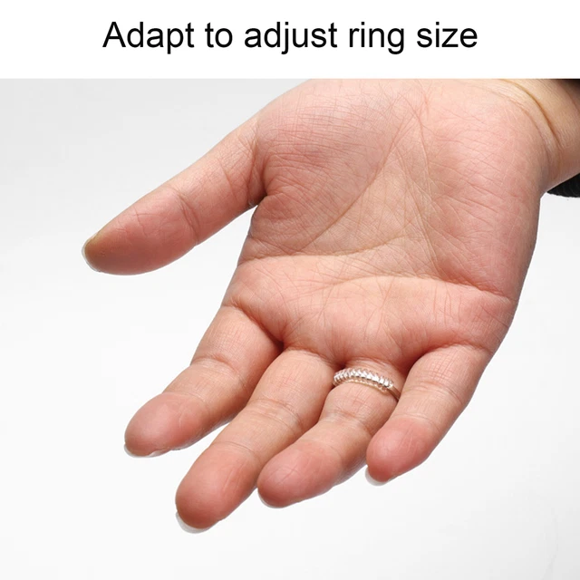 5 Stck./Set Ringstraffer Bequem Einfach zu bedienen Klar Silikon Ring Größenverstellung