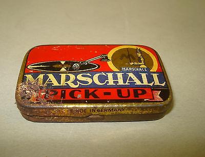 Vintage Old Collectible Gramophone Phonograph MARSCHALL Tin Box w/needles