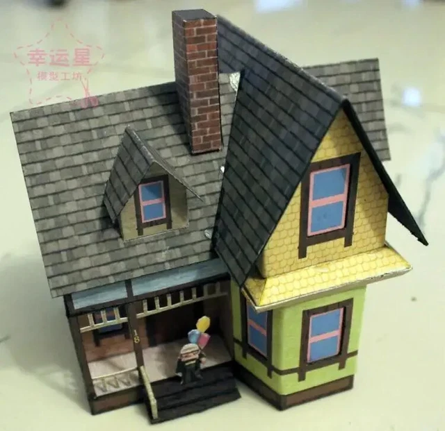 3D PAPER MODEL DIY Flying House Miniature EUR 43,19 - PicClick FR