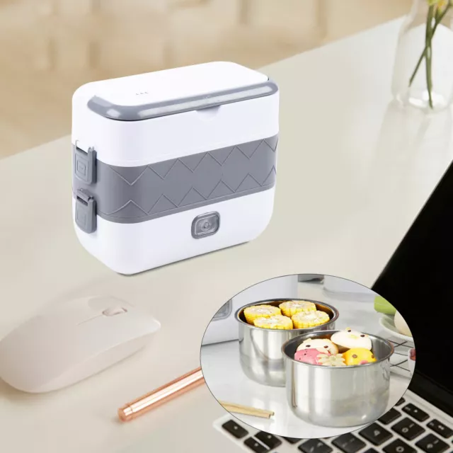 Lunchbox eléctrica lata de pan caja de mantenimiento de calor acero inoxidable calefacción portátil