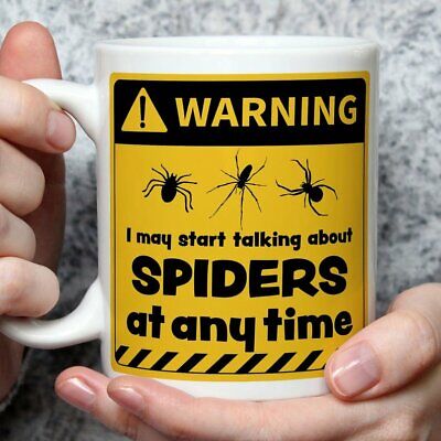 Warning! I May Start Talking About Spiders at Any Time Mug | Funny Mugs | Nov...
