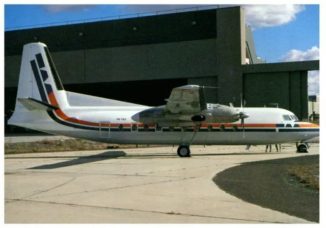 Trans Australia Airlines TAA Fokker F27 600 Friendship Airplane Postcard