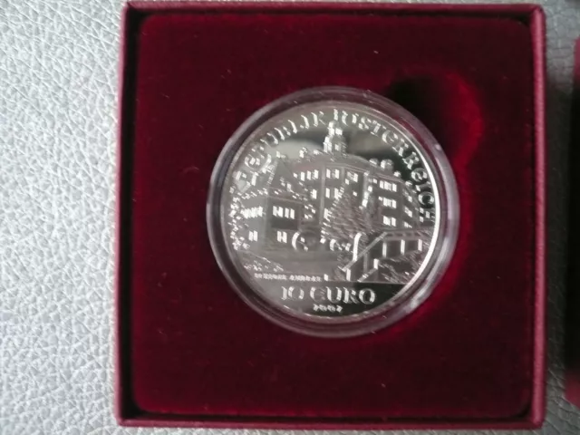 10 Euro Silbermünze 2002 Schloss Ambras PP Österreich mit Zertifikat 2