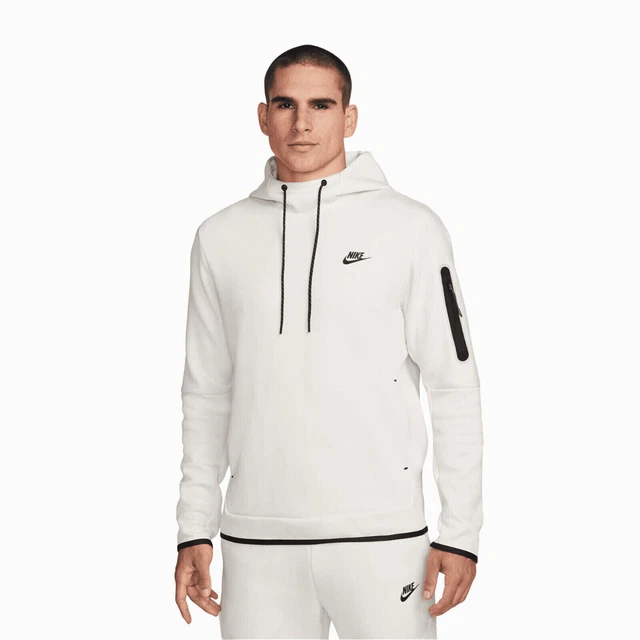 NIKE SPORTSWEAR TECH Fleece White Cream Hoodie Sweatshirt DD5174 030