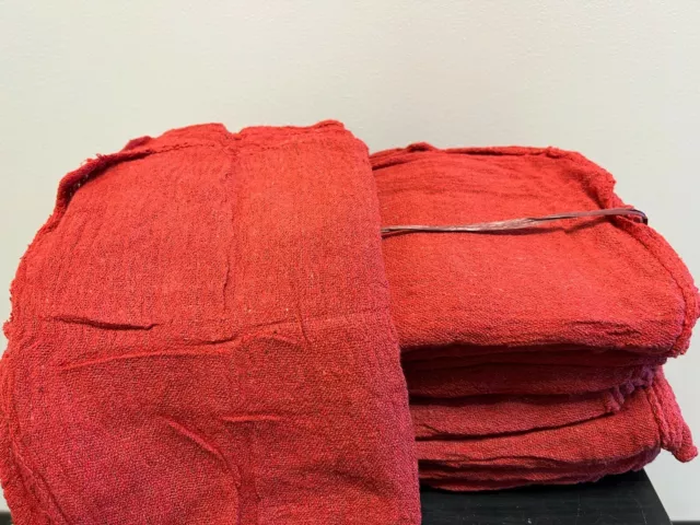 500 Pieces New Red Industrial Shop Rags Cleaning Towels