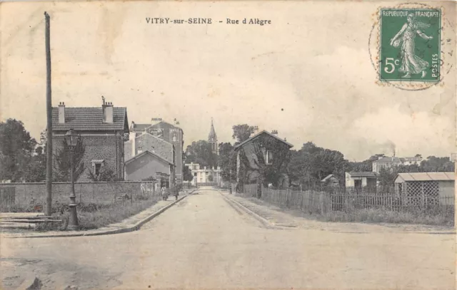Cpa 94 Vitry Sur Seine Rue D'alegre