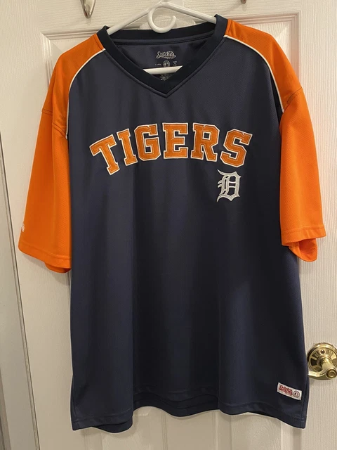 Detroit Tigers Stitches Jersey Size XL Blue And Orange With White Trim Detroit Tigers Stitches Jersey Size XL Blue And Orange With White Trim