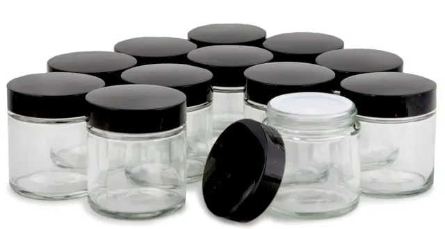 4oz Plastic Containers with Lids 50 Pack BPA Free, Bulk Clear