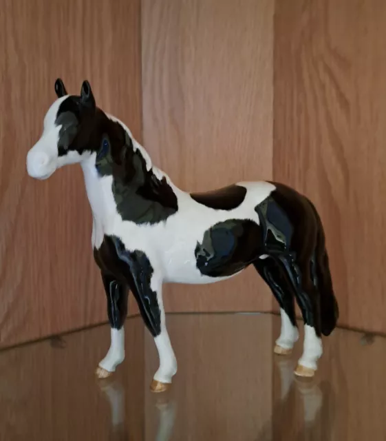 Beswick Horse Pinto Pony Piebald 1972-89 Black & White Gloss A/F