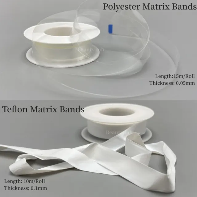 Dental Polyester / Teflon Matrix Bands Transparent Contoured Matrices