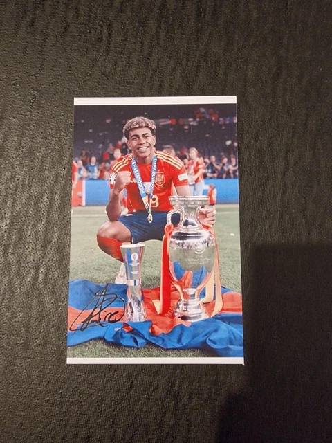REPRO LAMINE YAMAL Autogrammkarte Unterschrift EM 2024 Pokal EUR 9,00