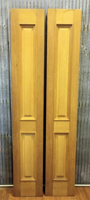 Pair of Narrow Mahogany Exterior Doors 12" x 72"