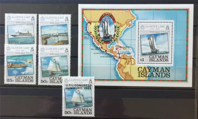 Cayman Islands.  Lloyds List Stamp & Mini Sheet Set. SG586/MS590. 1994. MM SC768