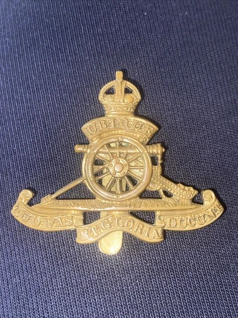 VINTAGE CIRCA WW2 British Army Royal Artillery Slider Beret /Cap Badge ...