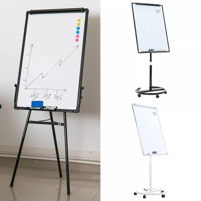 Magnetic Portable Whiteboard Easel Dry Wipe Board Flipchart Easel Stand Tripod