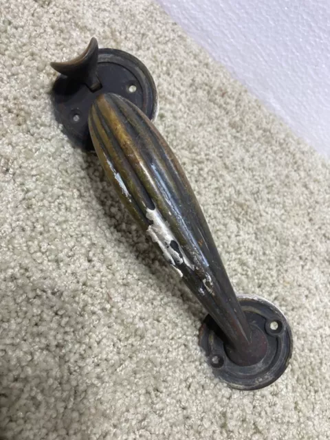 Antique Corbin Brass Door Handle Knob With Thumb Latch Opener