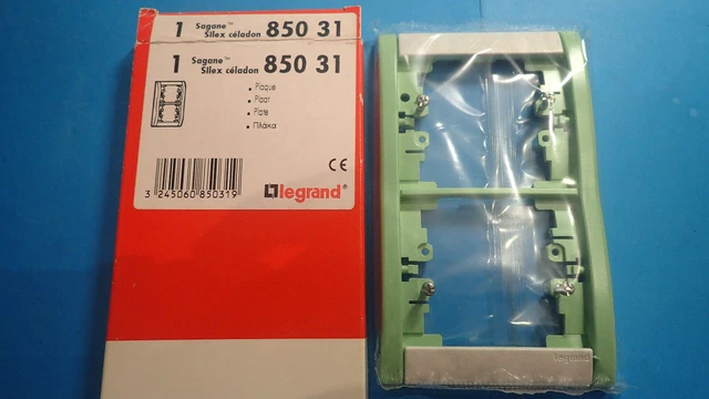 Plaque Double Legrand SAGANE 85051 - Silex Miel Verticale - Neuf (peut Avoir Défaut)