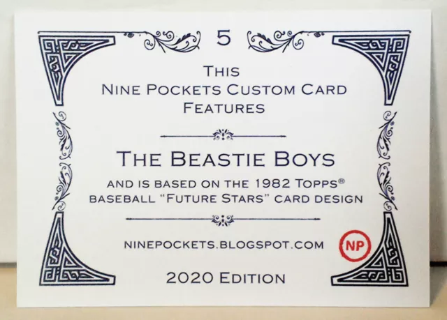 Beastie Boys Future Stars: Custom-Designed Trading Card 2