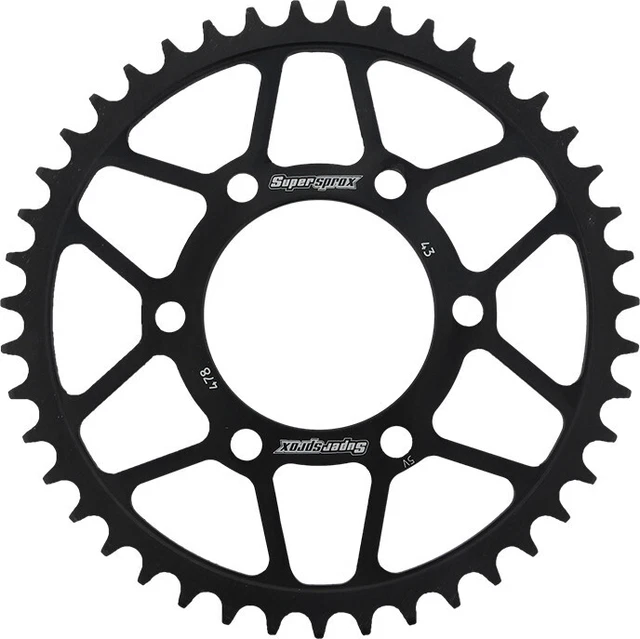 Supersprox Rear Steel Sprocket 43T Black RFE-478-43-BLK