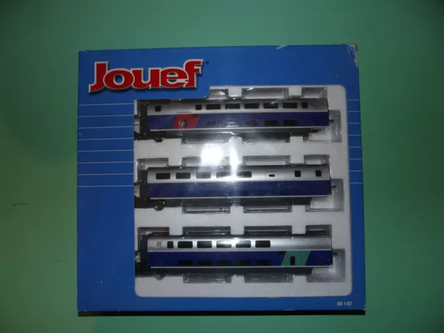 JOUEF 3 trailer box TGV DUPLEX train 600 HJ4037 NEW and RARE