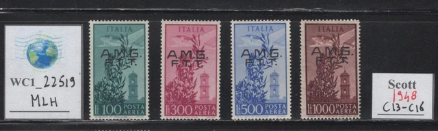 WC1_22519.TRIESTE FTT. 1948 CAMPIDOGLIO & OLIVE air mail set. Sc. C13-C16. MLH