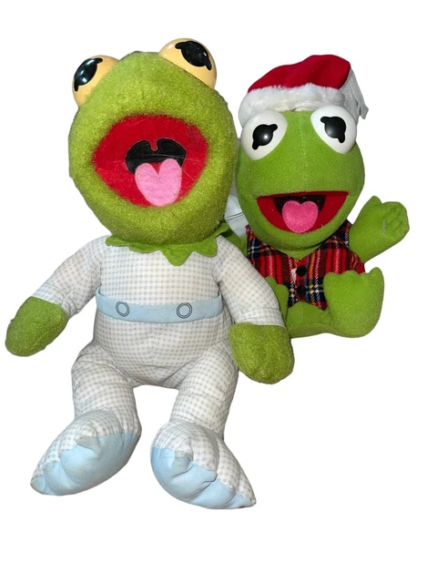 Muppet Babies Lot of 2 1984-1987 Kermit The Frog Plush Hasbro Softies Pampers