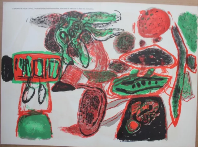 Guillaume CORNEILLE - Lithographie COBRA 1963 Galerie Creuzevault La grenade