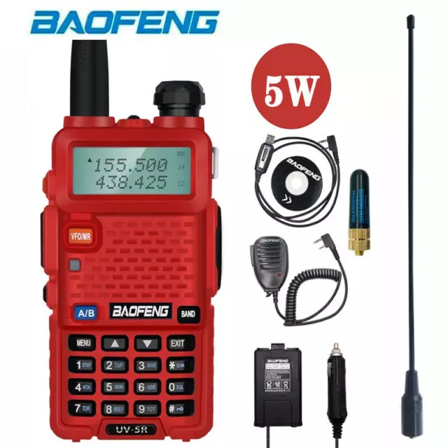 Baofeng Uv-5R V/Uhf Dual-Band Walkie Talkie Fm Ham Long Range Two-Way Radio Lot