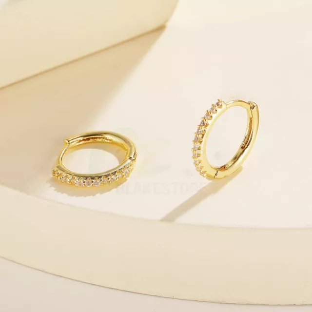 1 Pair Hoop Huggies Rings Earrings Steel Dangle Chain Cuff Earrings Jewellery 2