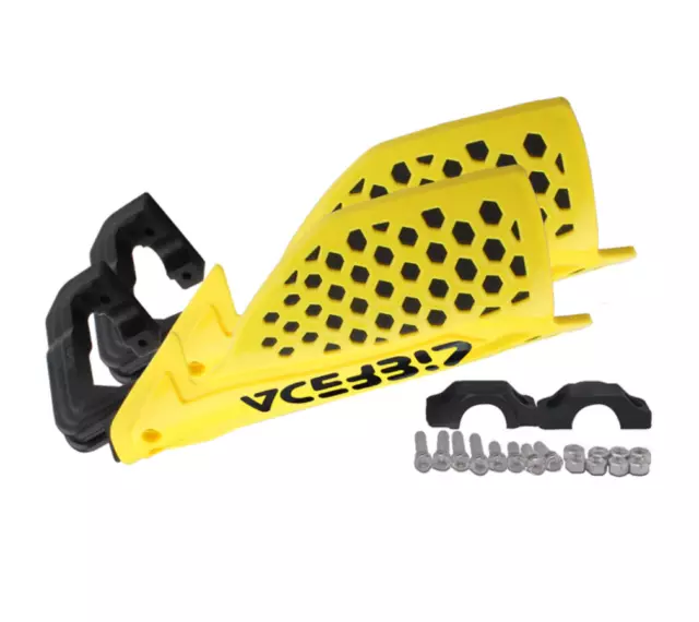 Acerbis BLACK/YELLOW MX Universal Motocross Dirt Bike Hand Guards 22mm Pit Bike