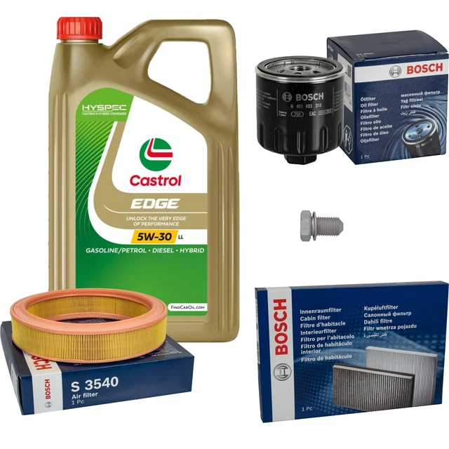 BOSCH INSPECTION SET 5 L castrol edge FST 5W-30 Ll pour Kit VW Lupo EUR ...