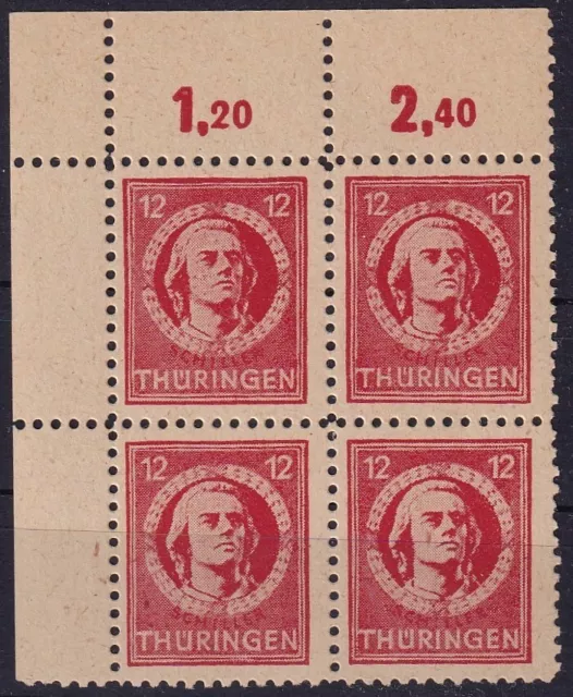 SBZ Thüringen Mi. 97 AXbt, Eckoberrand, gepr. BPP, Mi. 480.-€M  '10