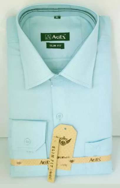 Camicia a maniche lunghe da uomo slim fit casual formale cotone designer prezzo di zecca £ 45,00