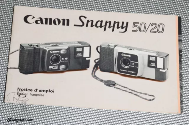 -Fr- Canon Snappy 50 / 20 Mode D'emploi Notice Manual