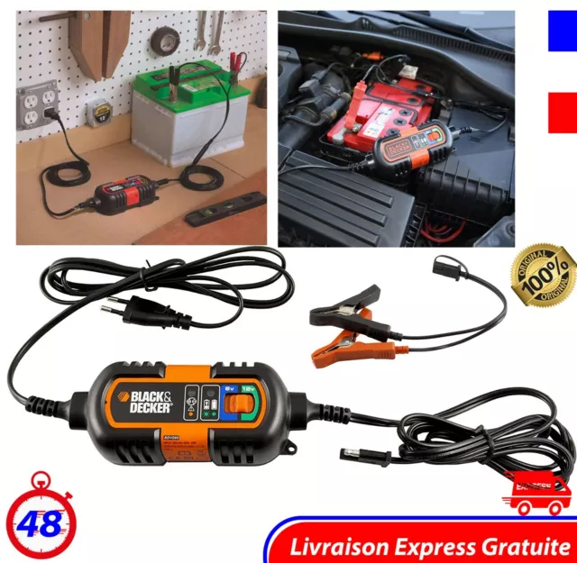 Chargeur de Batterie Mainteneur 12V 6V 1.2 Auto Moto Véhicule Charge Intelligent