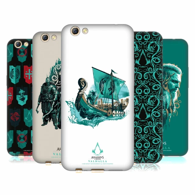 ASSASSIN'S CREED VALHALLA COMPOSITIONS PATTERNS LEATHER BOOK CASE APPLE iPHONE