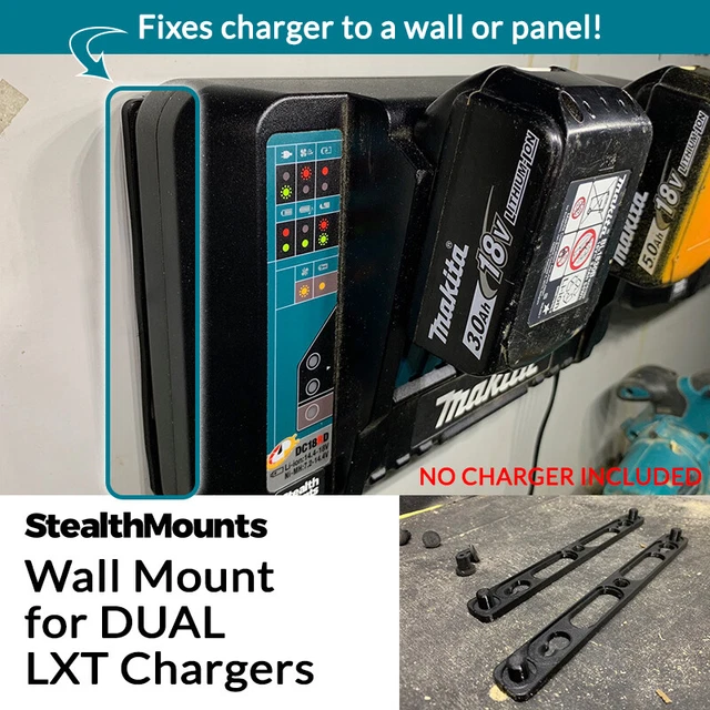 STEALTHMOUNTS WALL MOUNT for Makita DC18RD LXT Powertool Dual