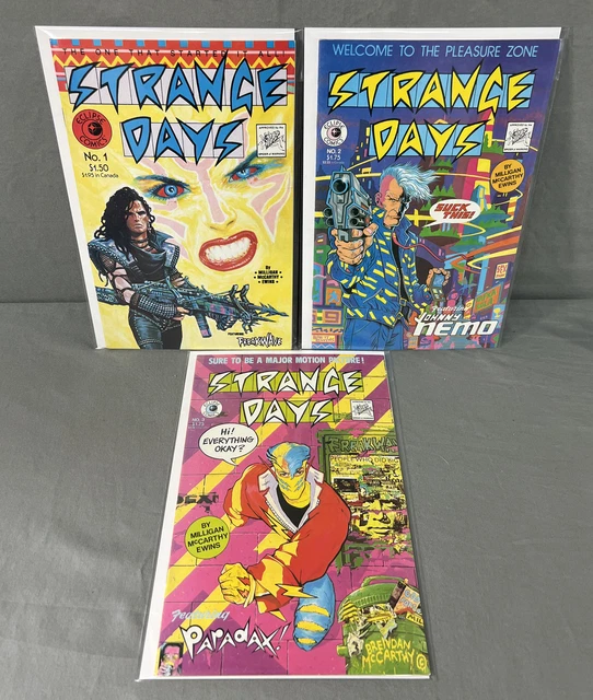 Strange Days #1 2 3 Full Run Complete Set Eclipse Comics High Grade