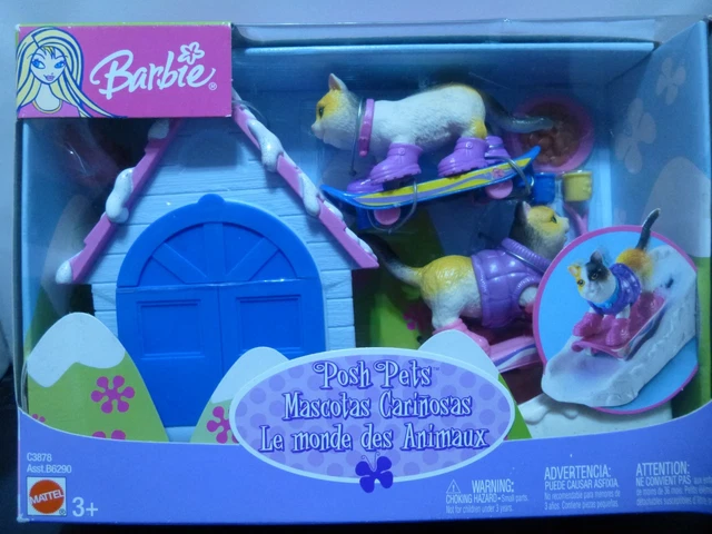 Barbie Poupée, chiot et chien dans un fauteuil roulant, accessoire