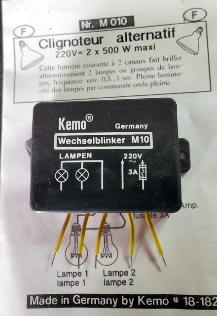 Module électronique Clignoteur alternatif Kemo M 010