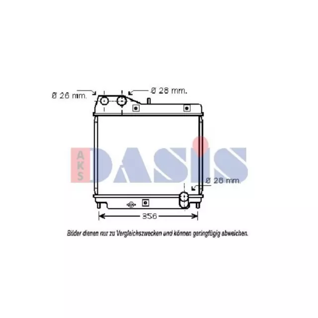 AKS DASIS Wasserkühler Motorkühler für Honda Jazz II GD_ GE3 GE2 1.3 iDSi