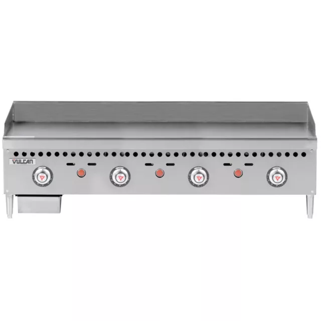 Vulcan VCRG48-T 48" Countertop Gas Griddle with Thermostat / Solid State Cont...