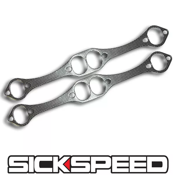 Graphite Aluminum Exhaust Header Manifold Gasket Small Block Chevy Sbc 307 302