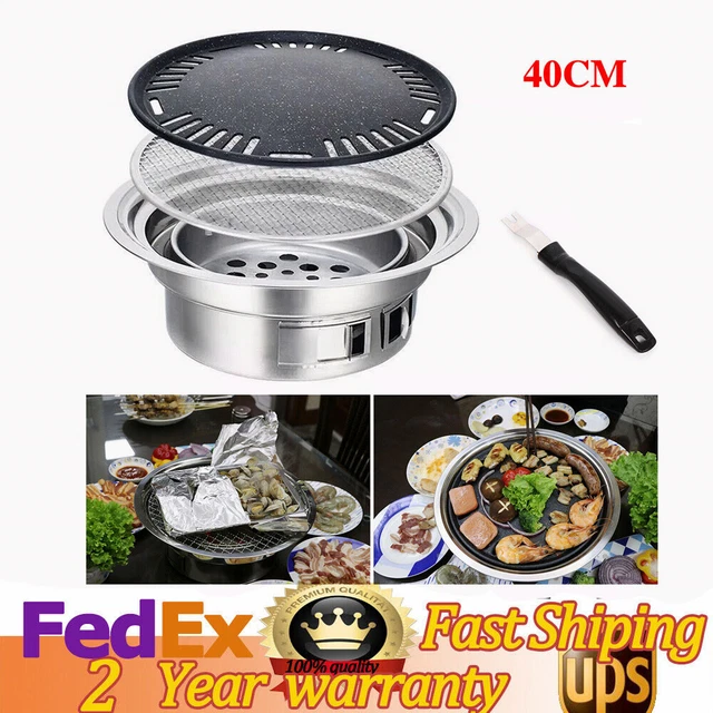 1*JAPANESE KOREAN STAINLESS Hibachi BBQ Picnic Table Grill Barbecue