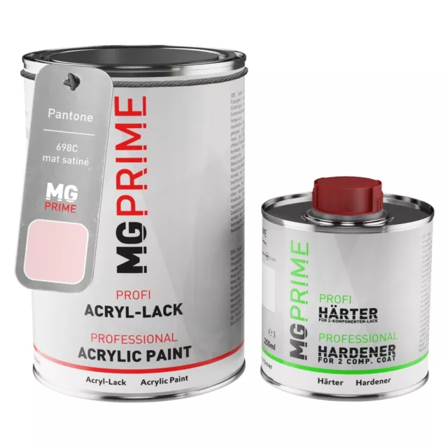 Pantone 698C Red mat satiné peinture acrylique 1,5L durcisseur y.c.