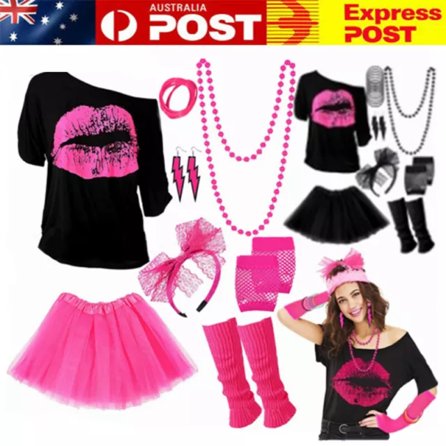 80s/90s Theme Costume Women's Outfit Cosplay Party Girls Carnival Fancy Dress AU