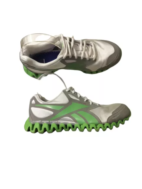 Reebok Premier Womans Size 7.5 Neon Green/Gray Smooth Fit ZigNano Walking Shoes